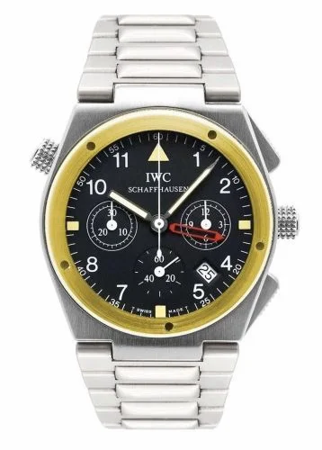 IWC Ingenieur Mecaquartz Chronograph Alarm Stainless Steel / Yellow Gold / Black / Bracelet IW3805-02 (IW380502)